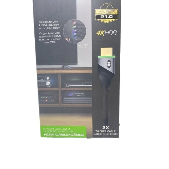 Brand New Monster Purple LED Light HDMI Cable 4k 6Ft HDR - Picture 3 of 6